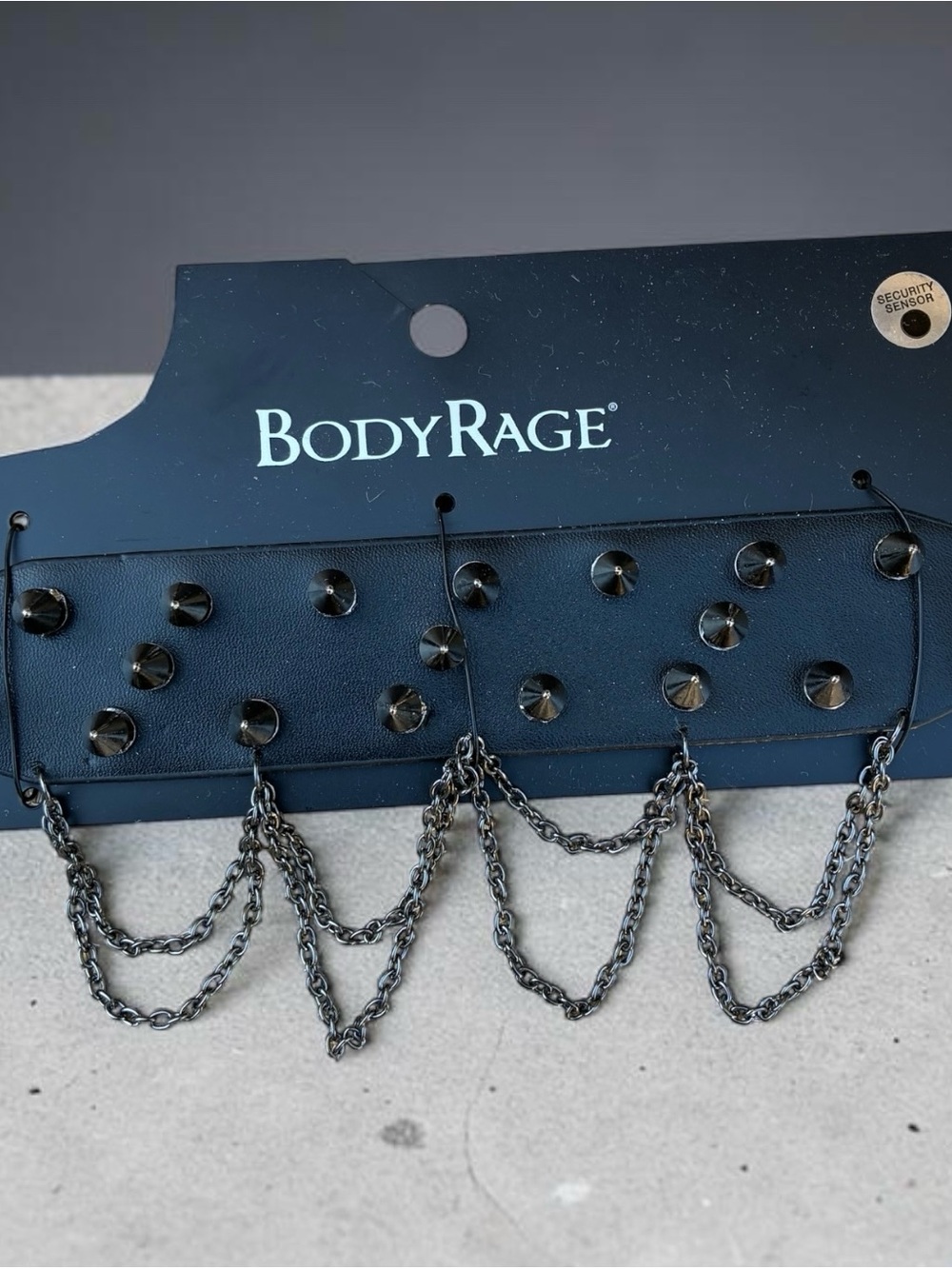 Black Studded Chain Ear Cuffs - Gothic Layered Chains